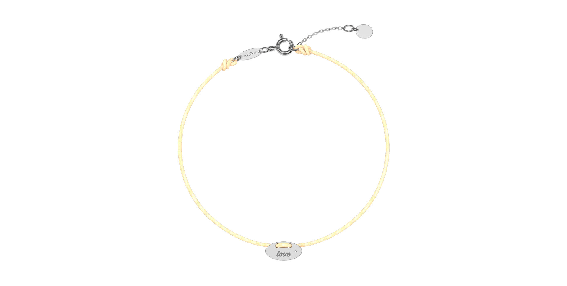 Diamantový náramek se šňůrkou Mini Stamp