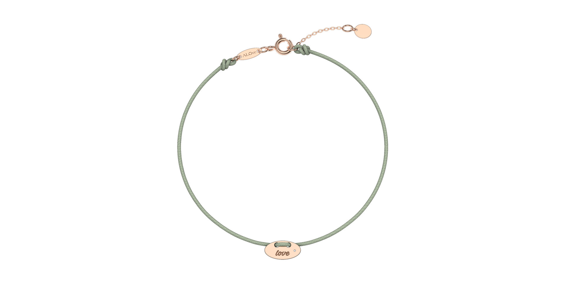 Diamantový náramek se šňůrkou Mini Stamp