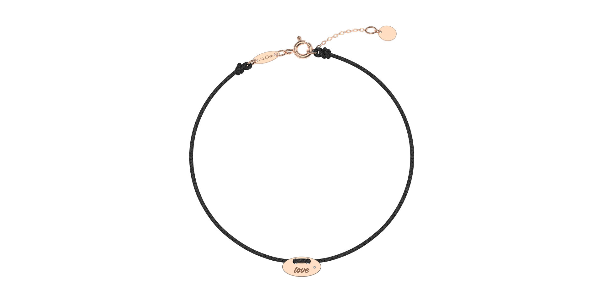 Diamantový náramek se šňůrkou Mini Stamp