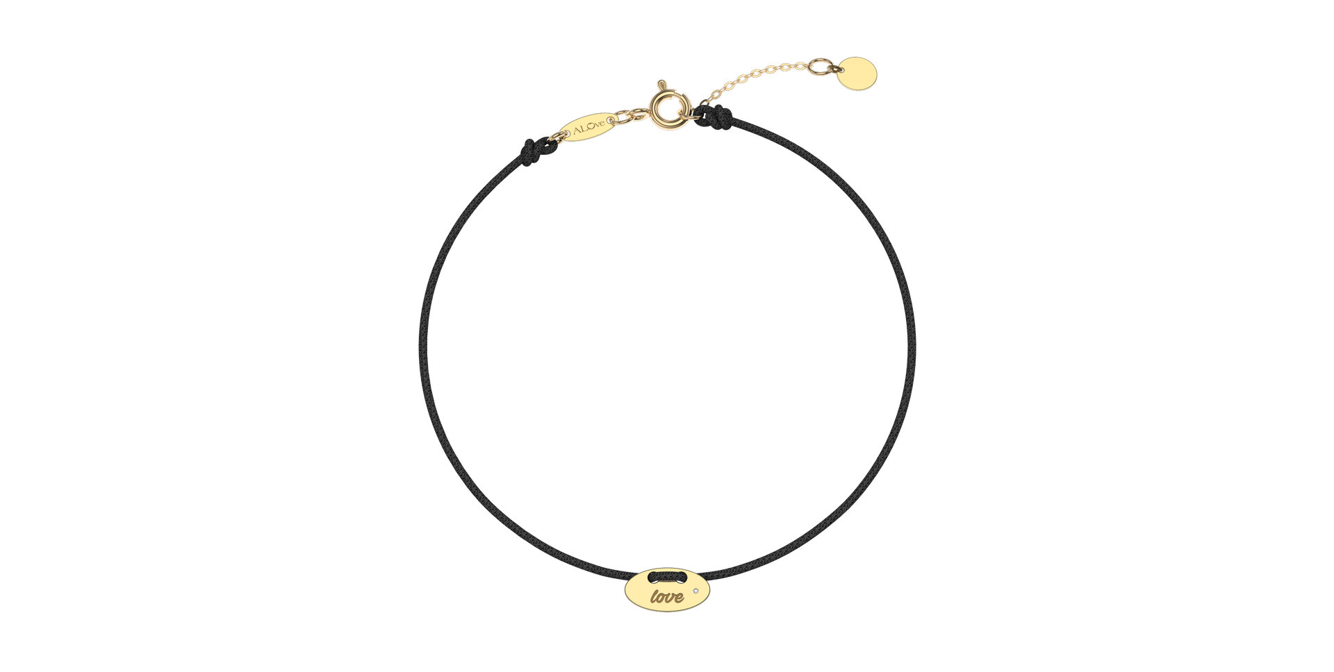 Diamantový náramek se šňůrkou Mini Stamp