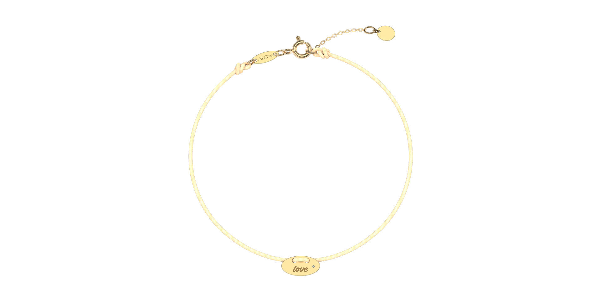 Diamantový náramek se šňůrkou Mini Stamp