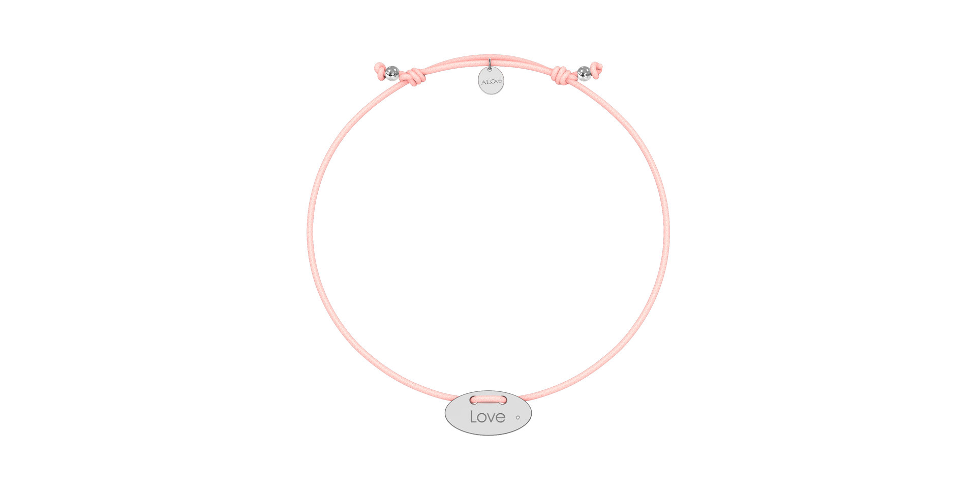 Diamantový náramek se šňůrkou Stamp