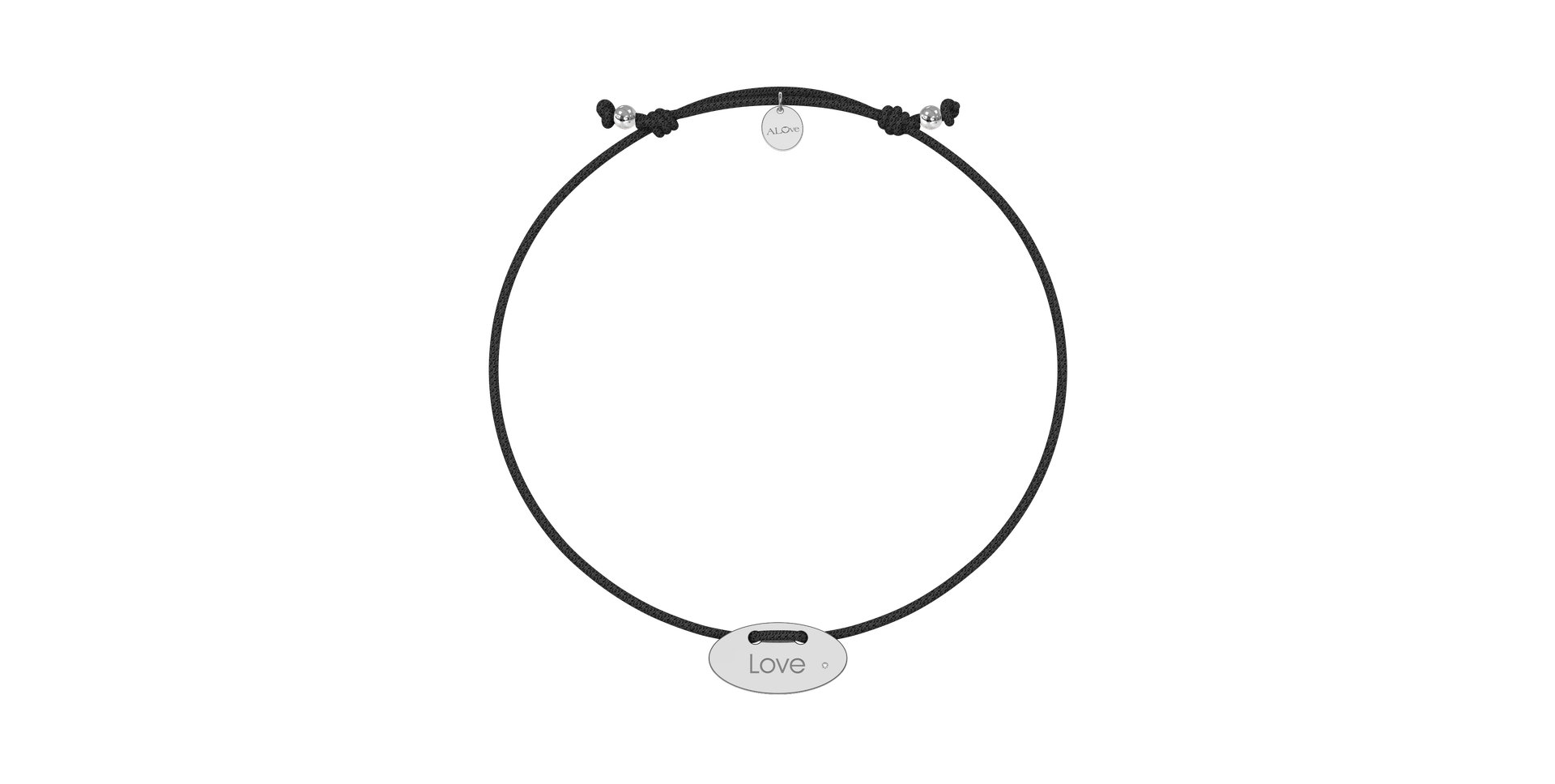 Diamantový náramek se šňůrkou Stamp