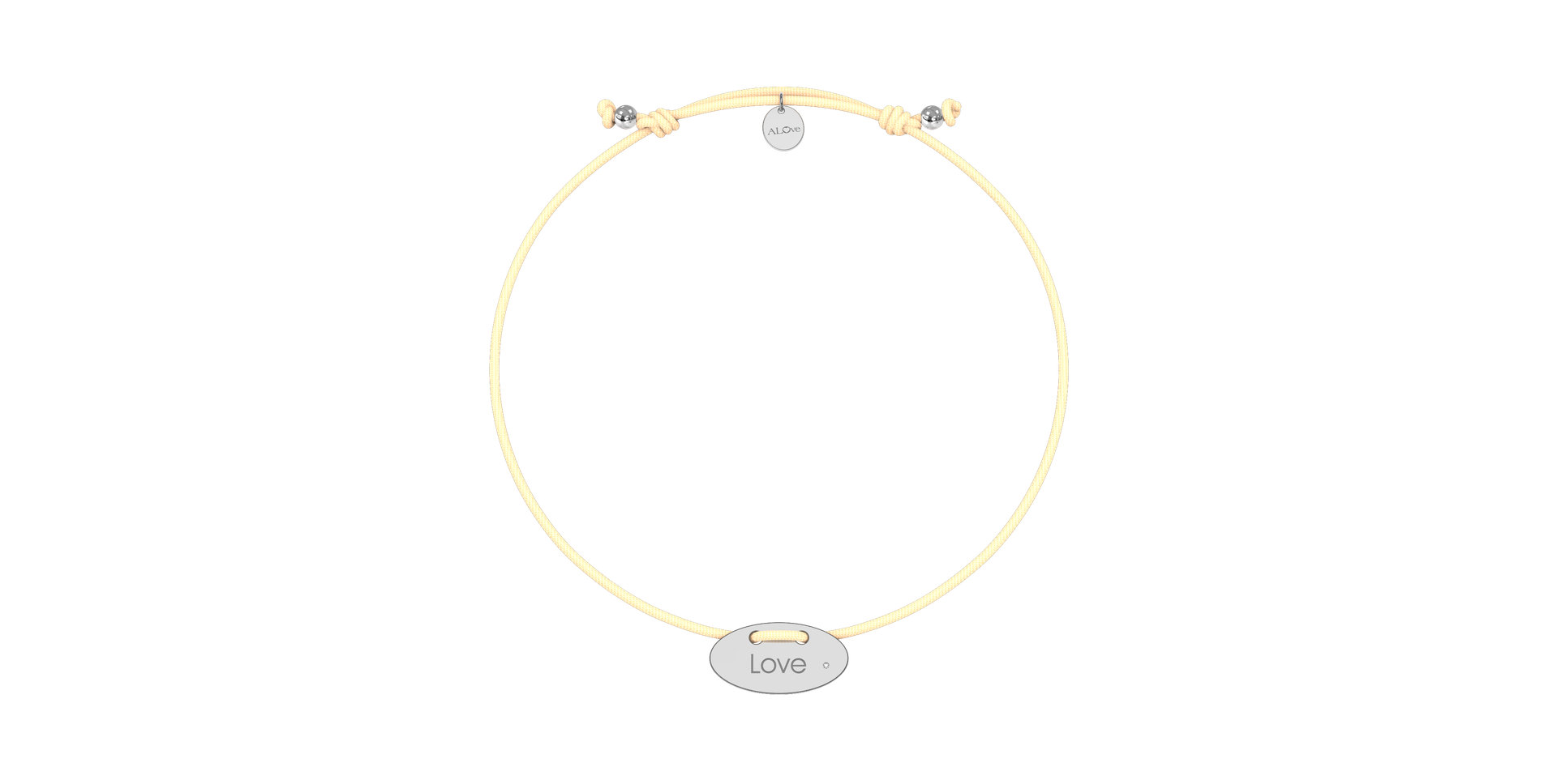 Diamantový náramek se šňůrkou Stamp