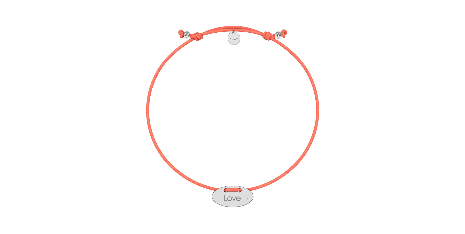 Diamantový náramek se šňůrkou Stamp