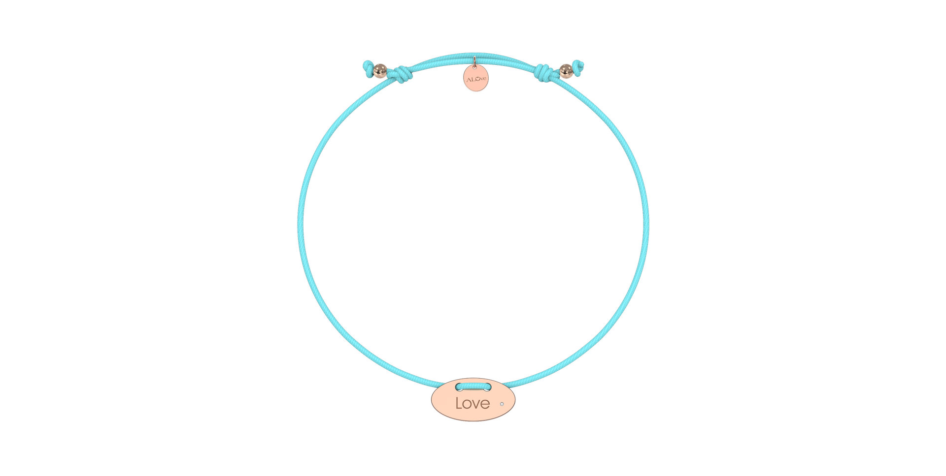 Diamantový náramek se šňůrkou Stamp