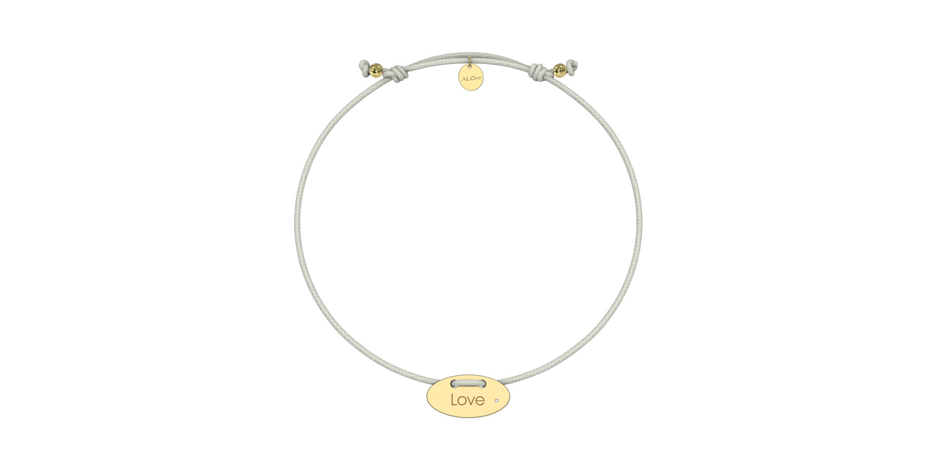 Diamantový náramek se šňůrkou Stamp