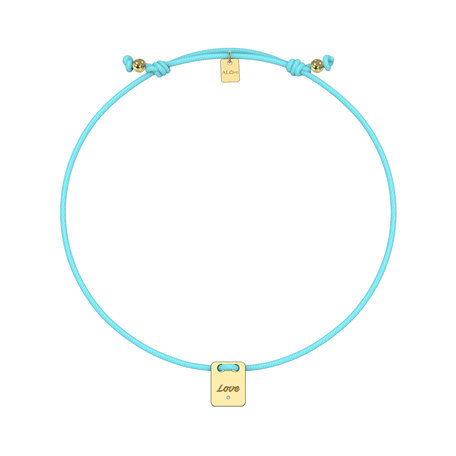 Diamantový náramek se šňůrkou Mini Stamp Love