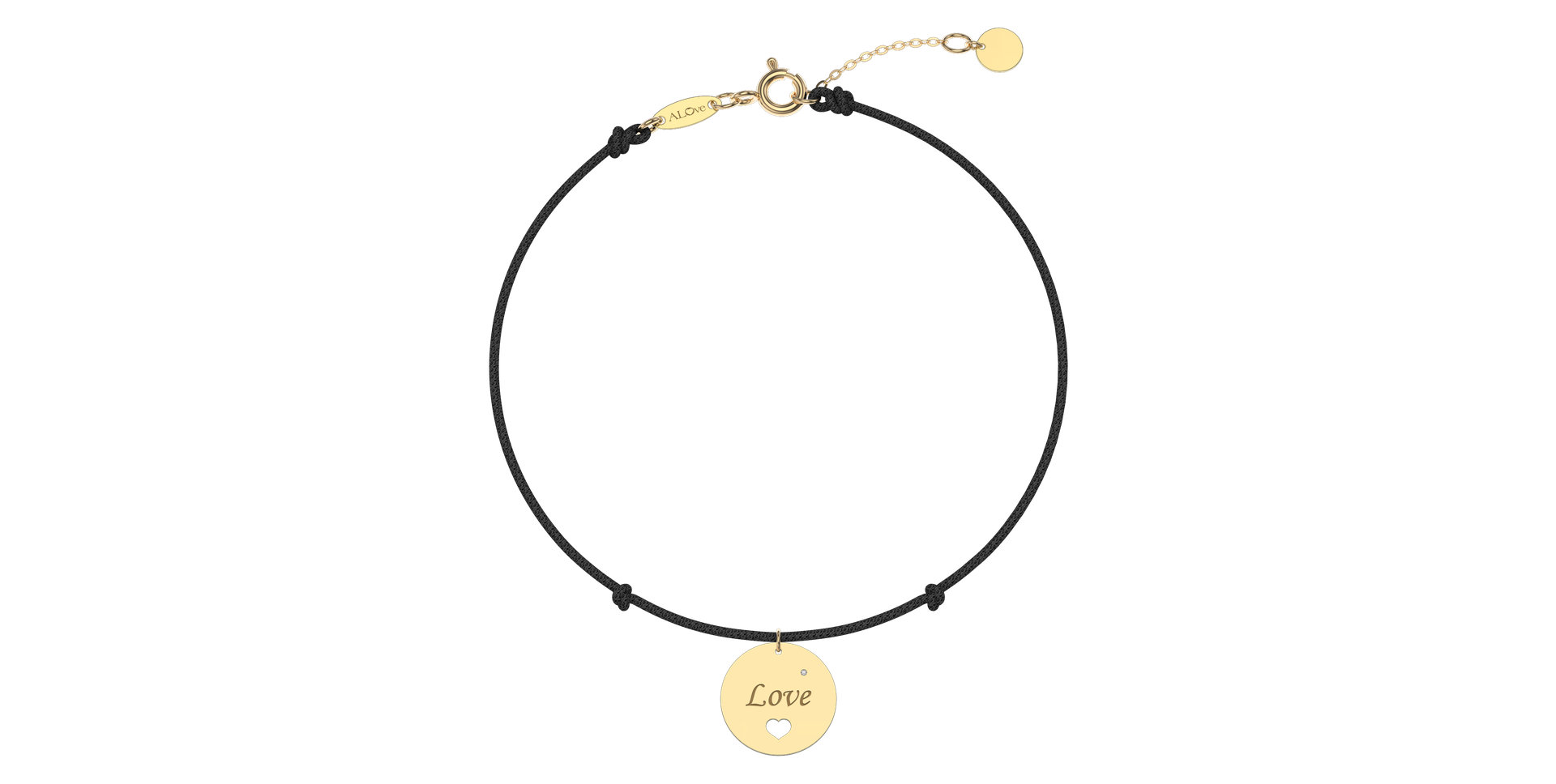 Diamantový náramek se šňůrkou Love Magical