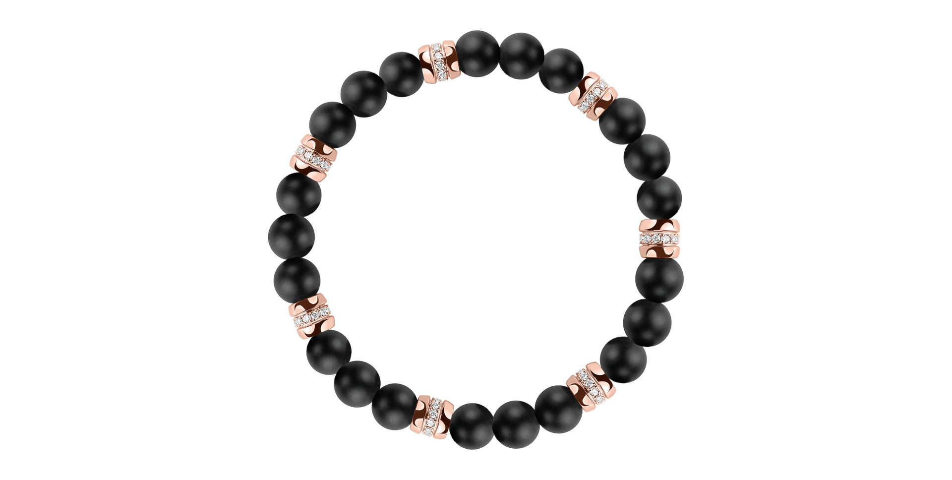 Náramek s diamanty a acháty Neverending Style