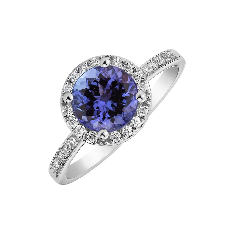 Prsten s tanzanitem a diamanty Sin Signature