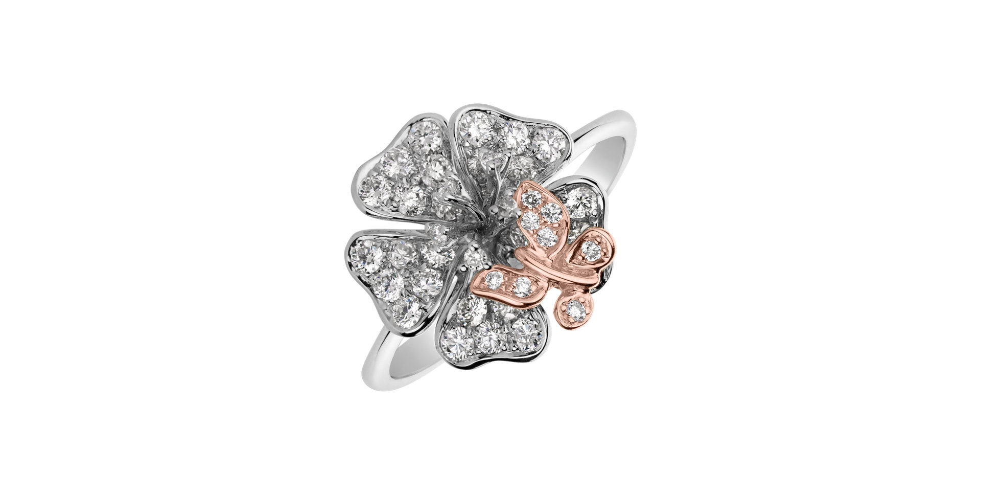 Prsten s diamanty Brilliant Flower