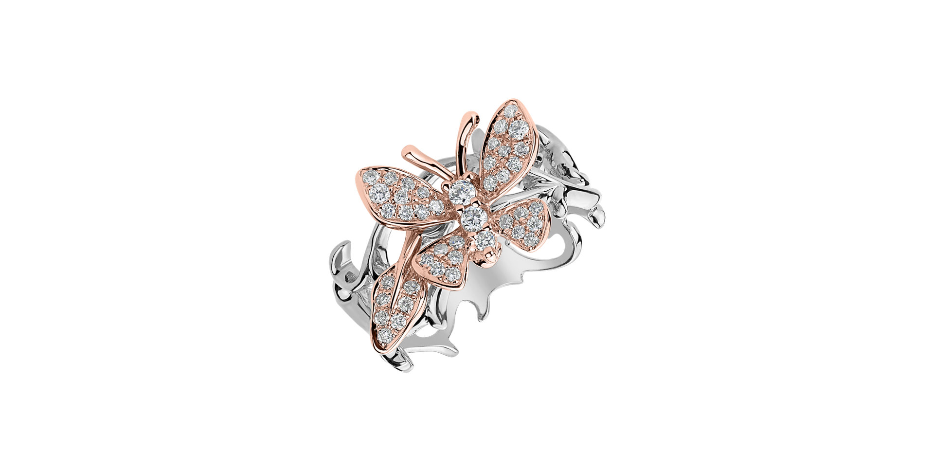 Prsten s diamanty Lush Butterfly