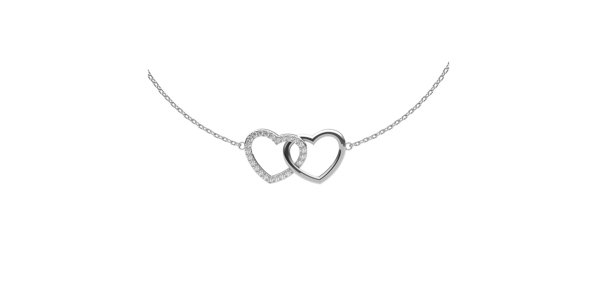 Náramek s diamanty Hearts