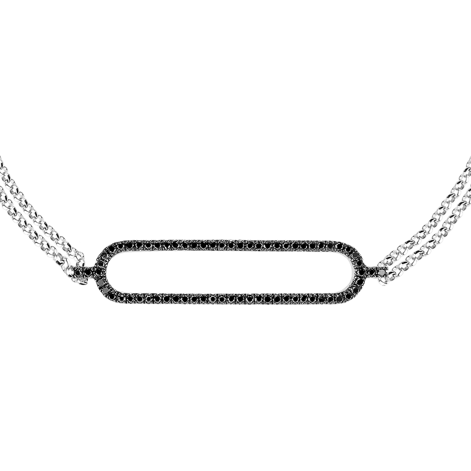 Náramek s černými diamanty Dazzle