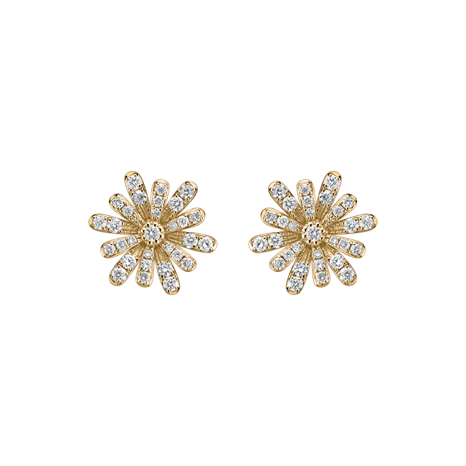 Náušnice s diamanty Flower Flush