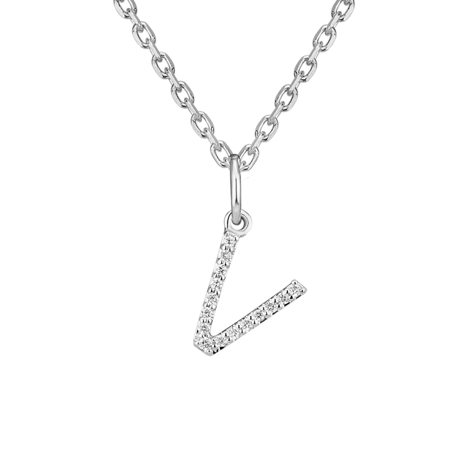 Přívěsek s diamanty Line Glitter  V