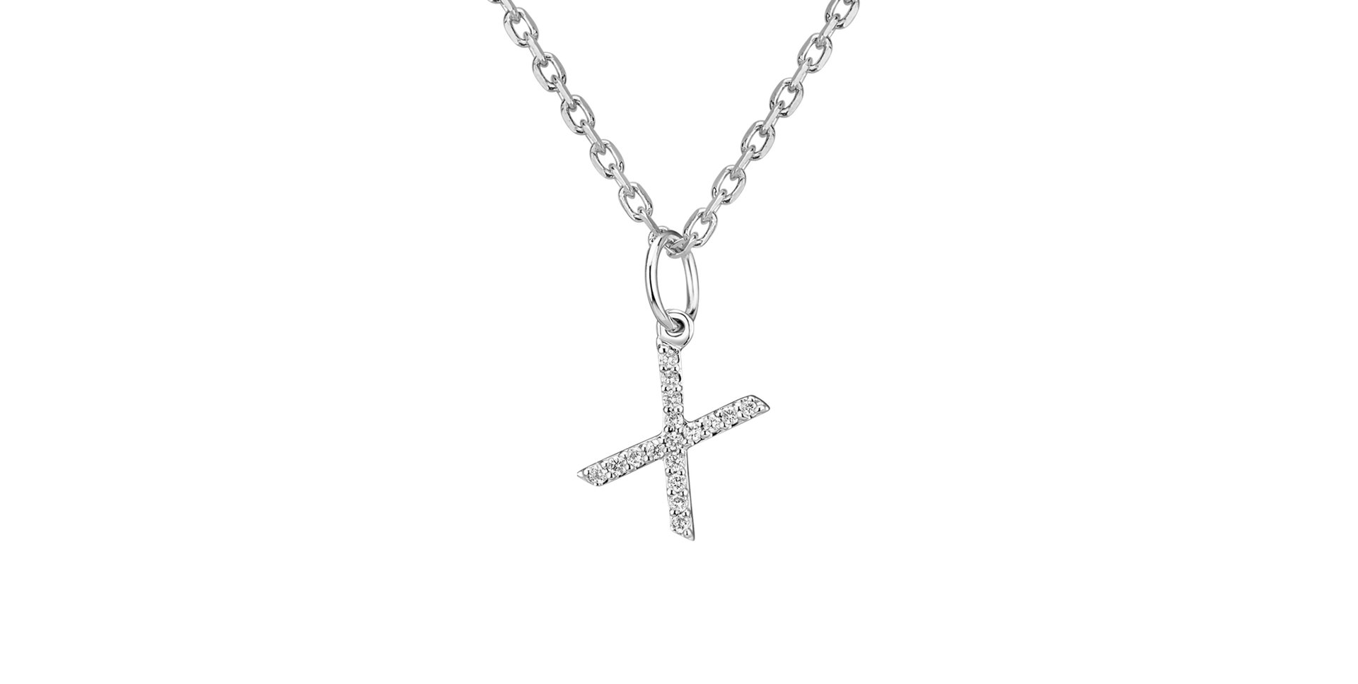 Přívěsek s diamanty Line Glitter  X