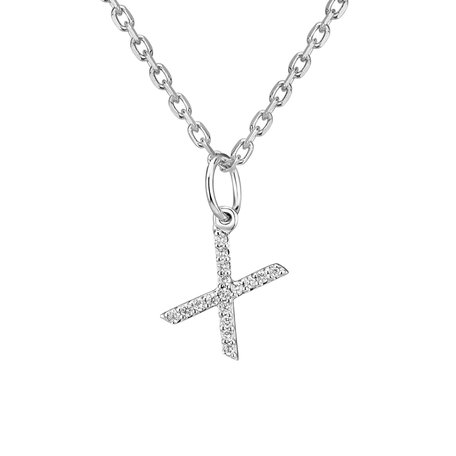 Přívěsek s diamanty Line Glitter  X