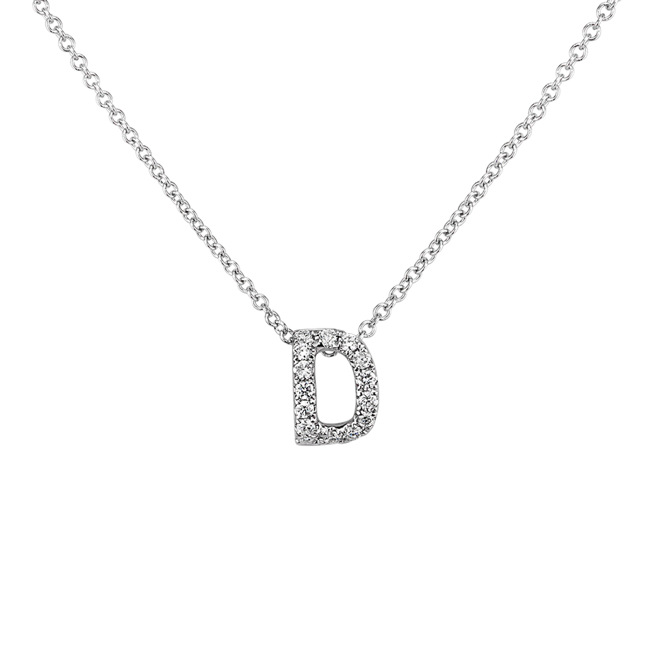 Náhrdelník s diamanty Diamond Letter