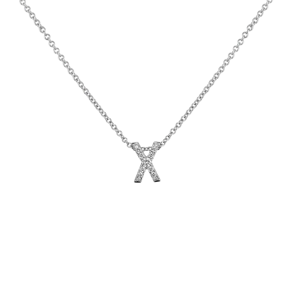 Náhrdelník s diamanty Diamond Letter