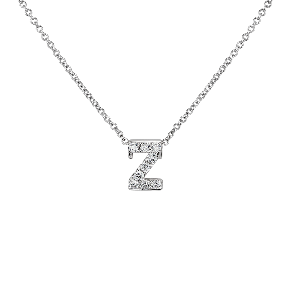 Náhrdelník s diamanty Diamond Letter