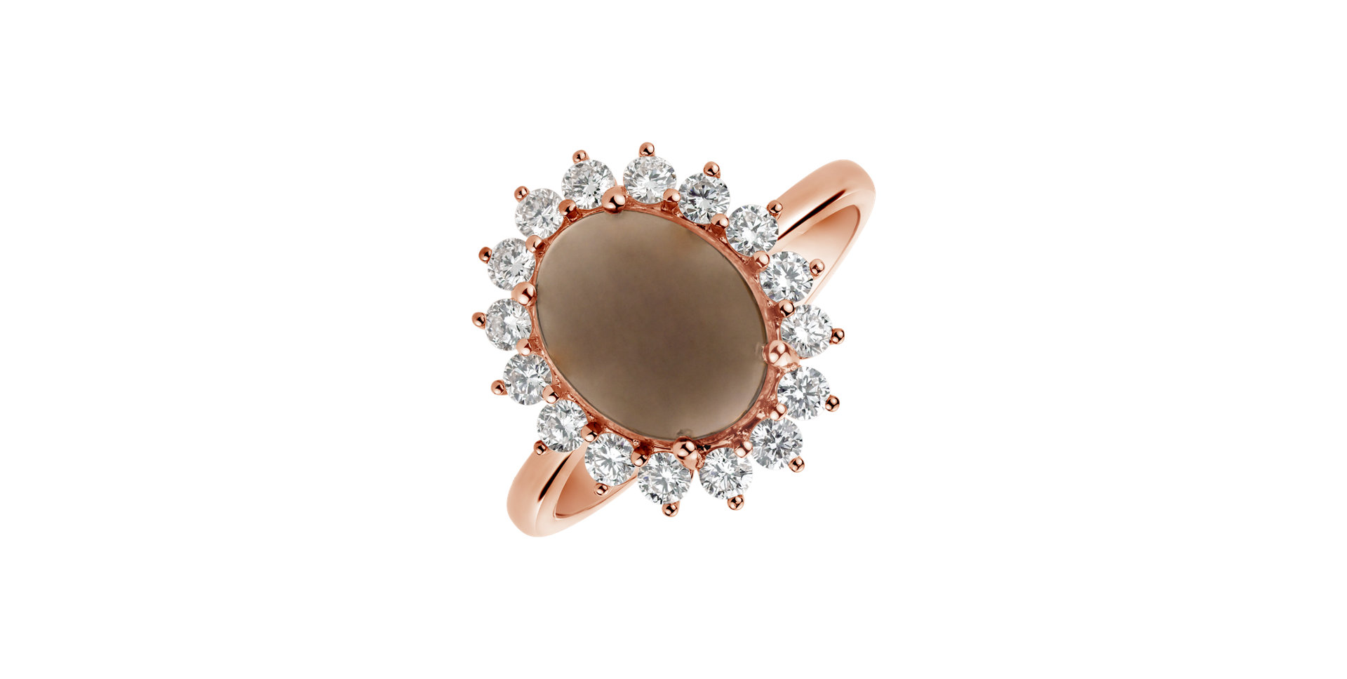 Prsten s quartzem diamanty Diamond Czarina