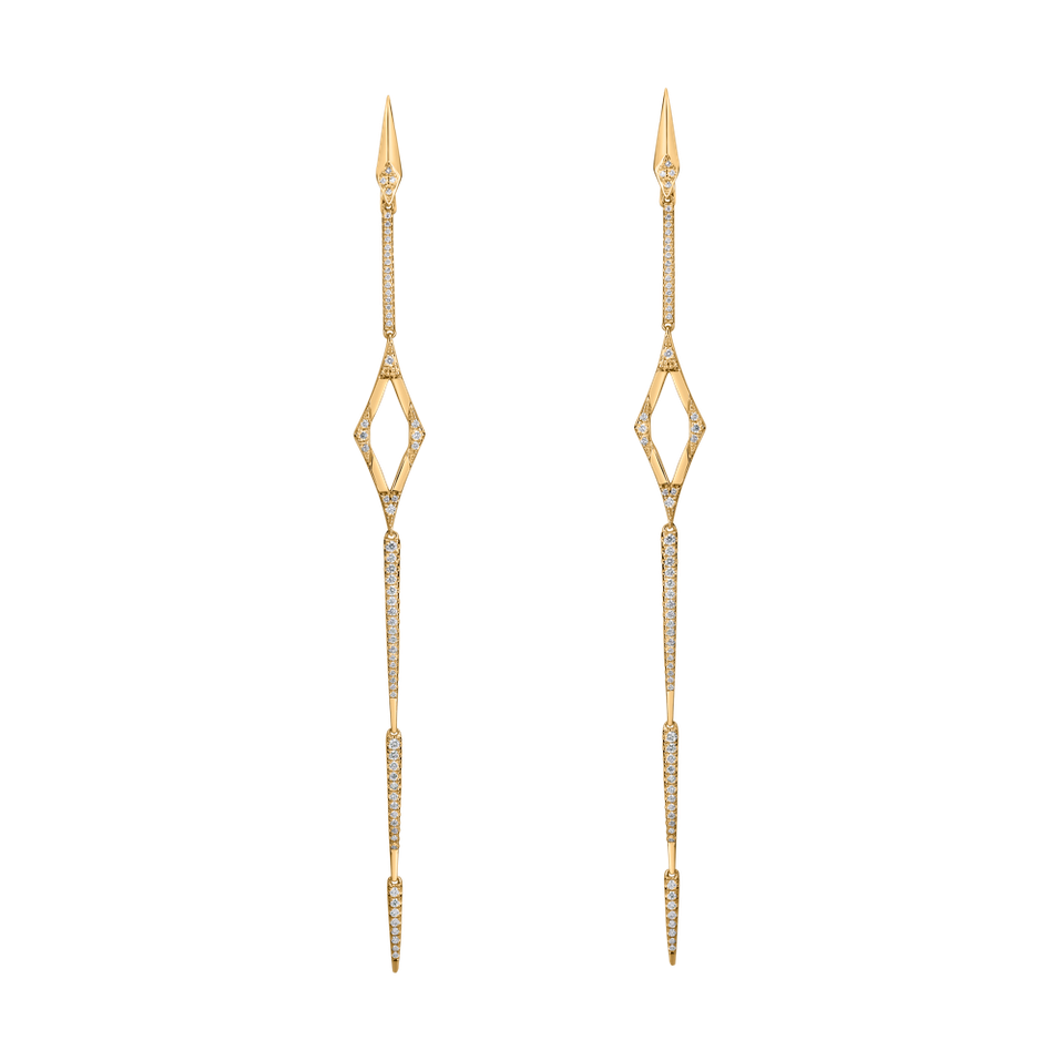 Náušnice s diamanty Charming Spear