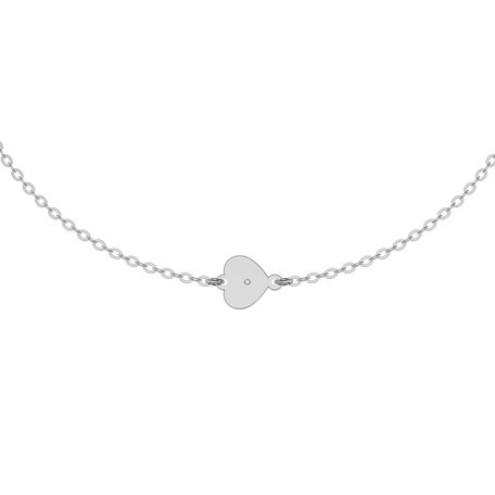 Náramek s diamantem Little Heart