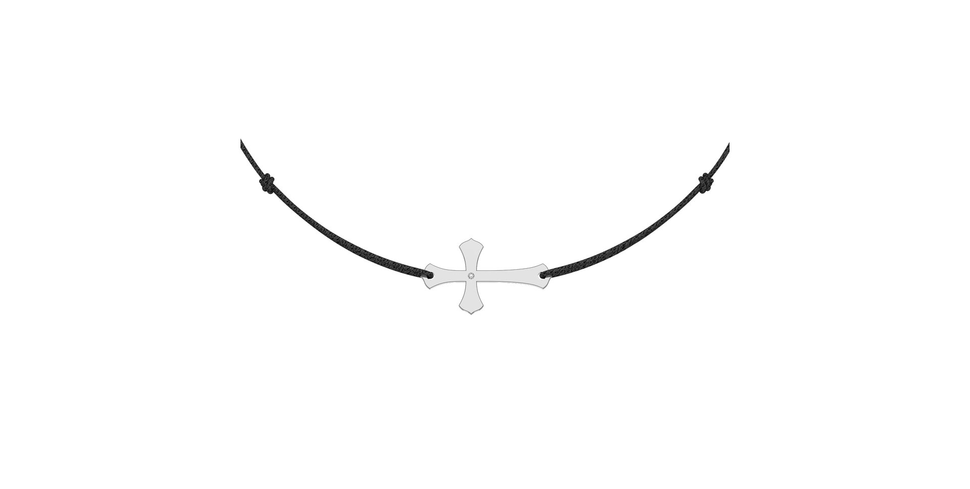 Diamantový náramek se šňůrkou Faith