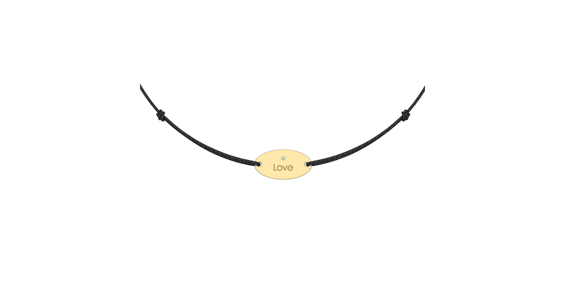 Diamantový náramek se šňůrkou Gold Stamp