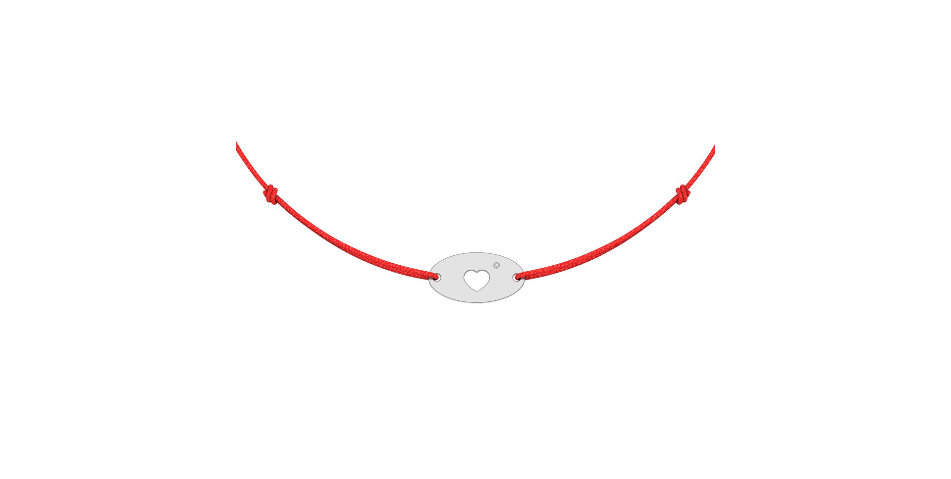 Diamantový náramek se šňůrkou Gold Heart