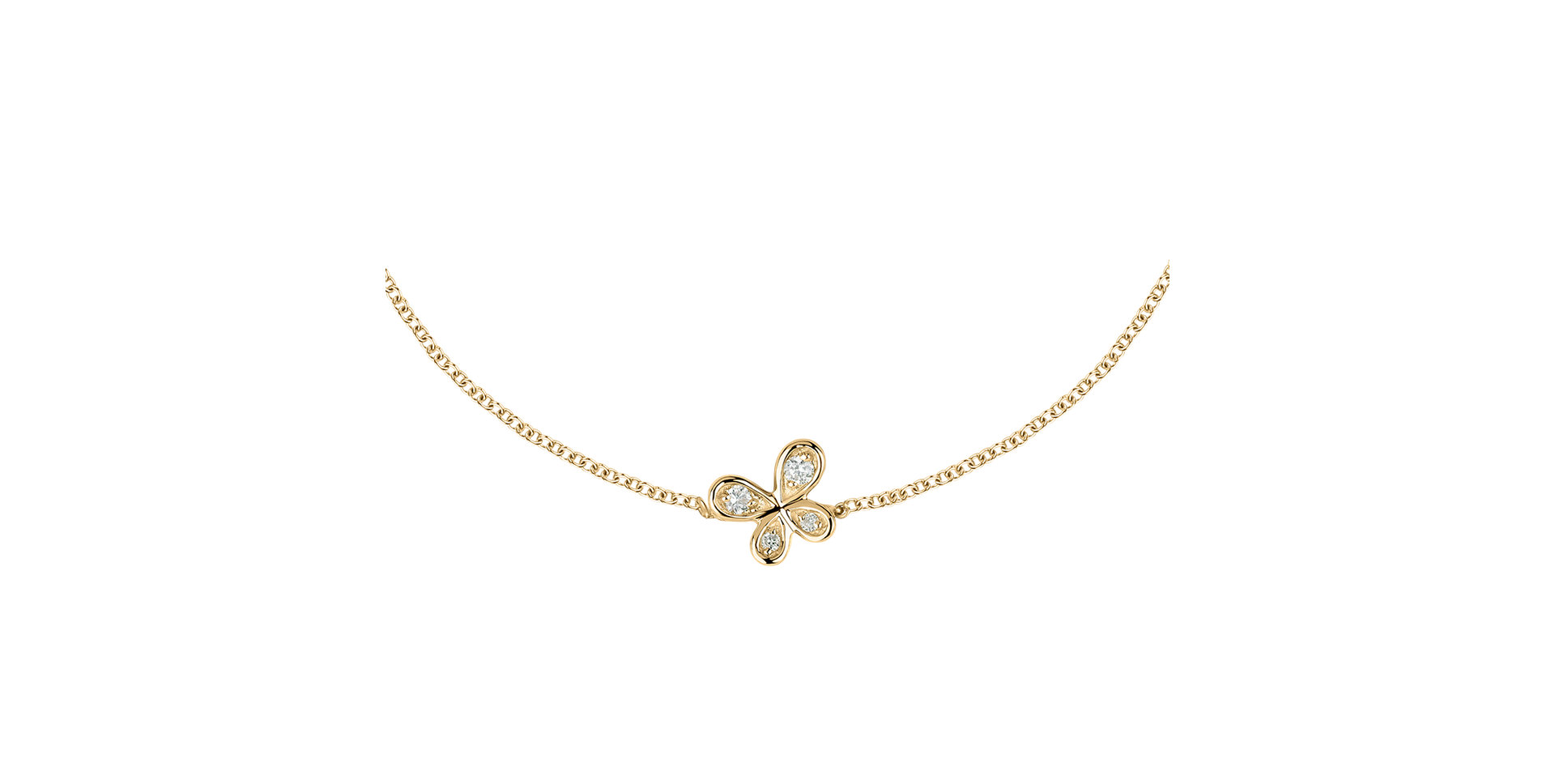 Náramek s diamanty Little Butterfly