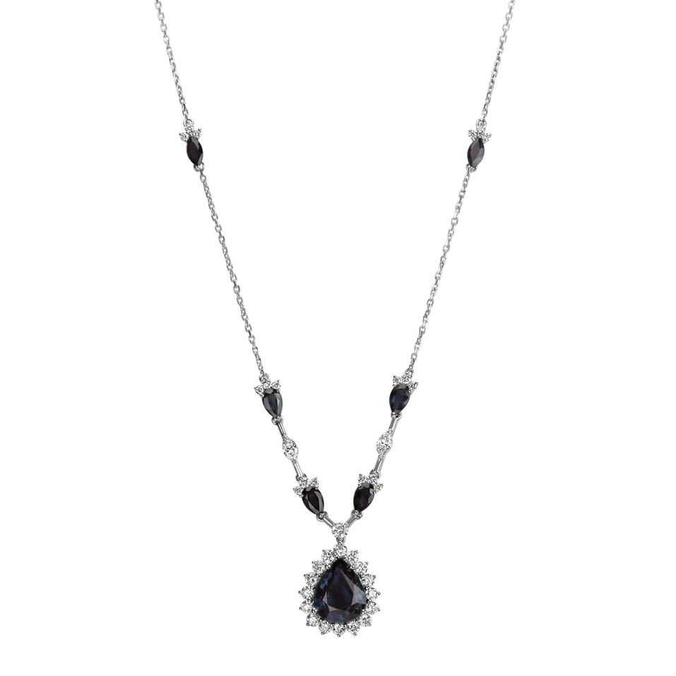 Náhrdelník s diamanty a safíry Royal Jewel