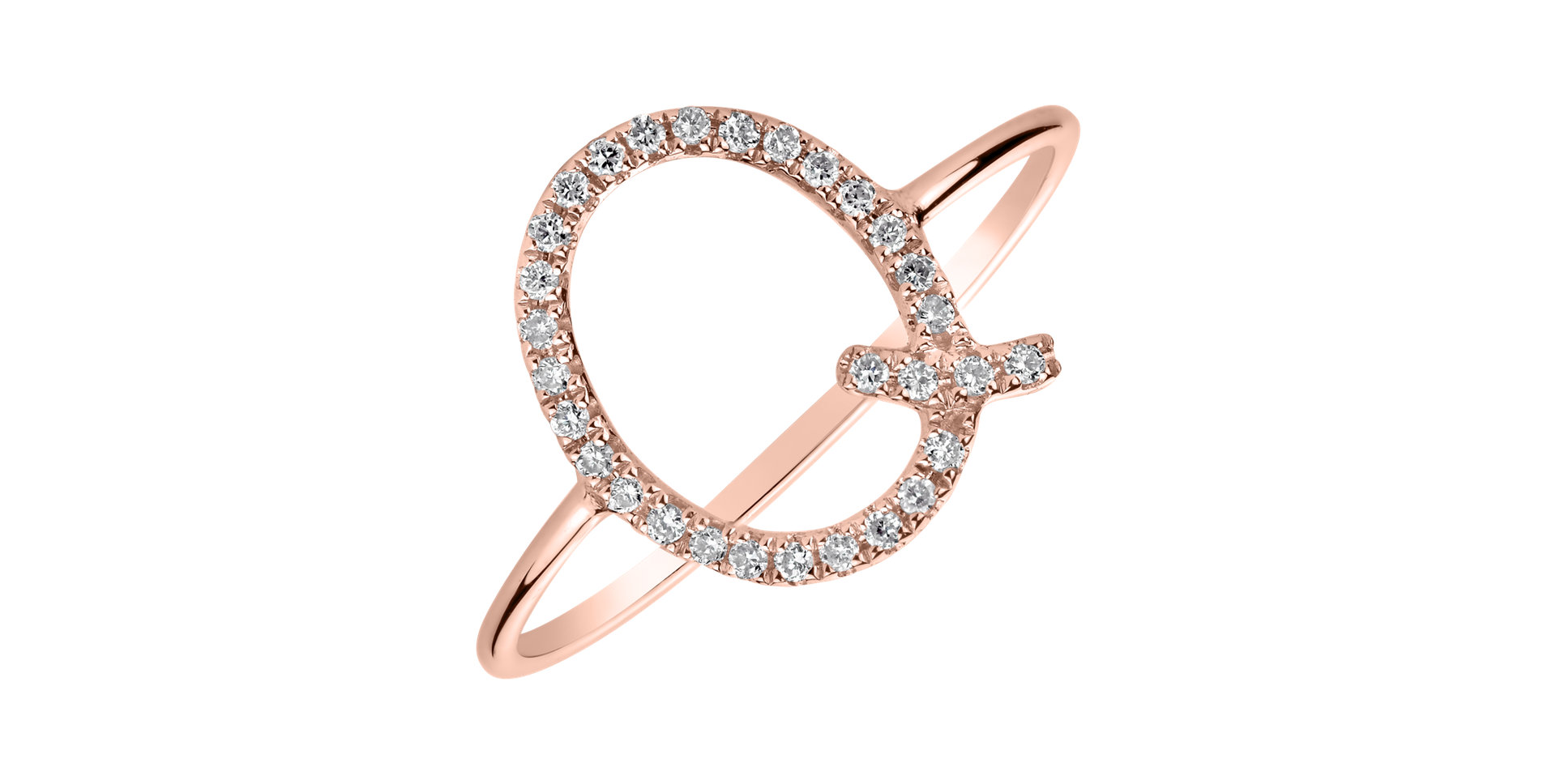 Prsten s diamanty Curly Glittery Q