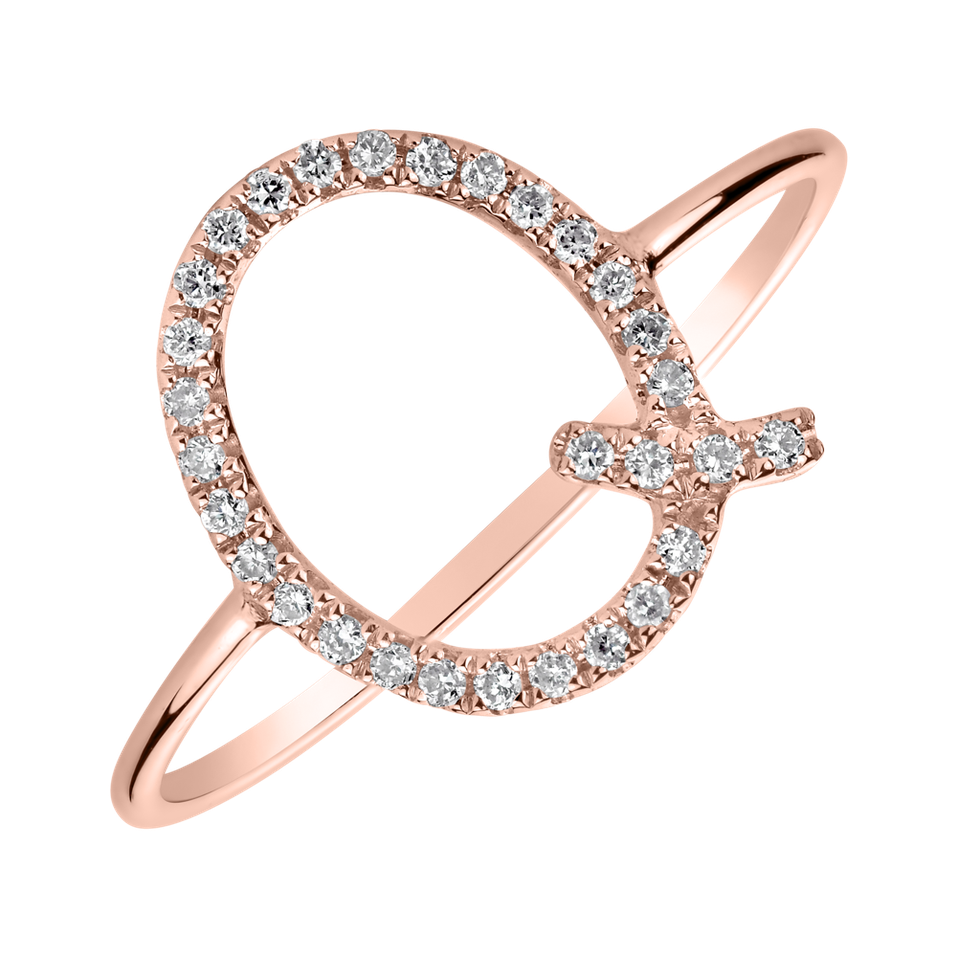 Prsten s diamanty Curly Glittery Q