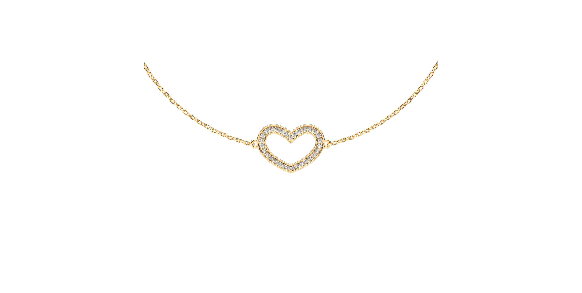 Náramek s diamanty Heart