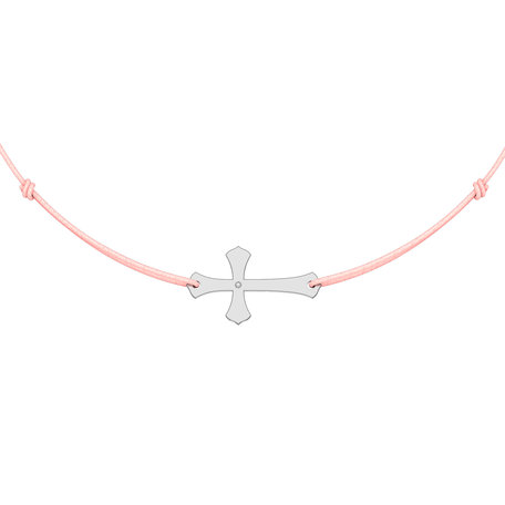 Diamantový náramek se šňůrkou Faith