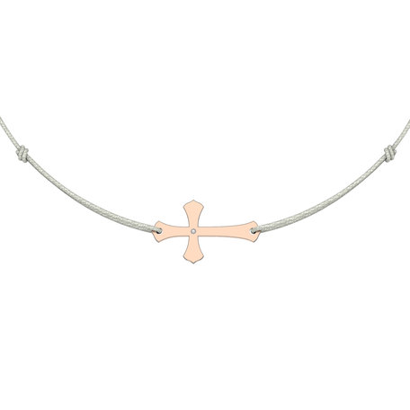 Diamantový náramek se šňůrkou Faith