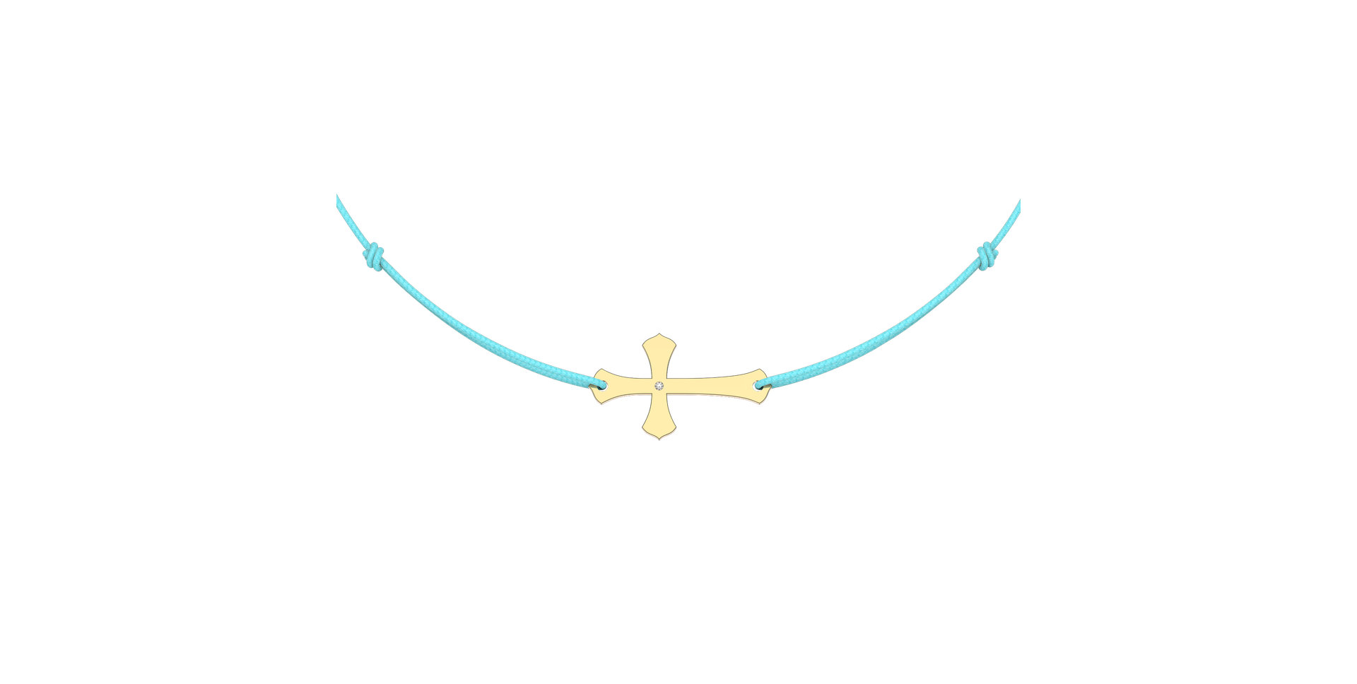 Diamantový náramek se šňůrkou Faith