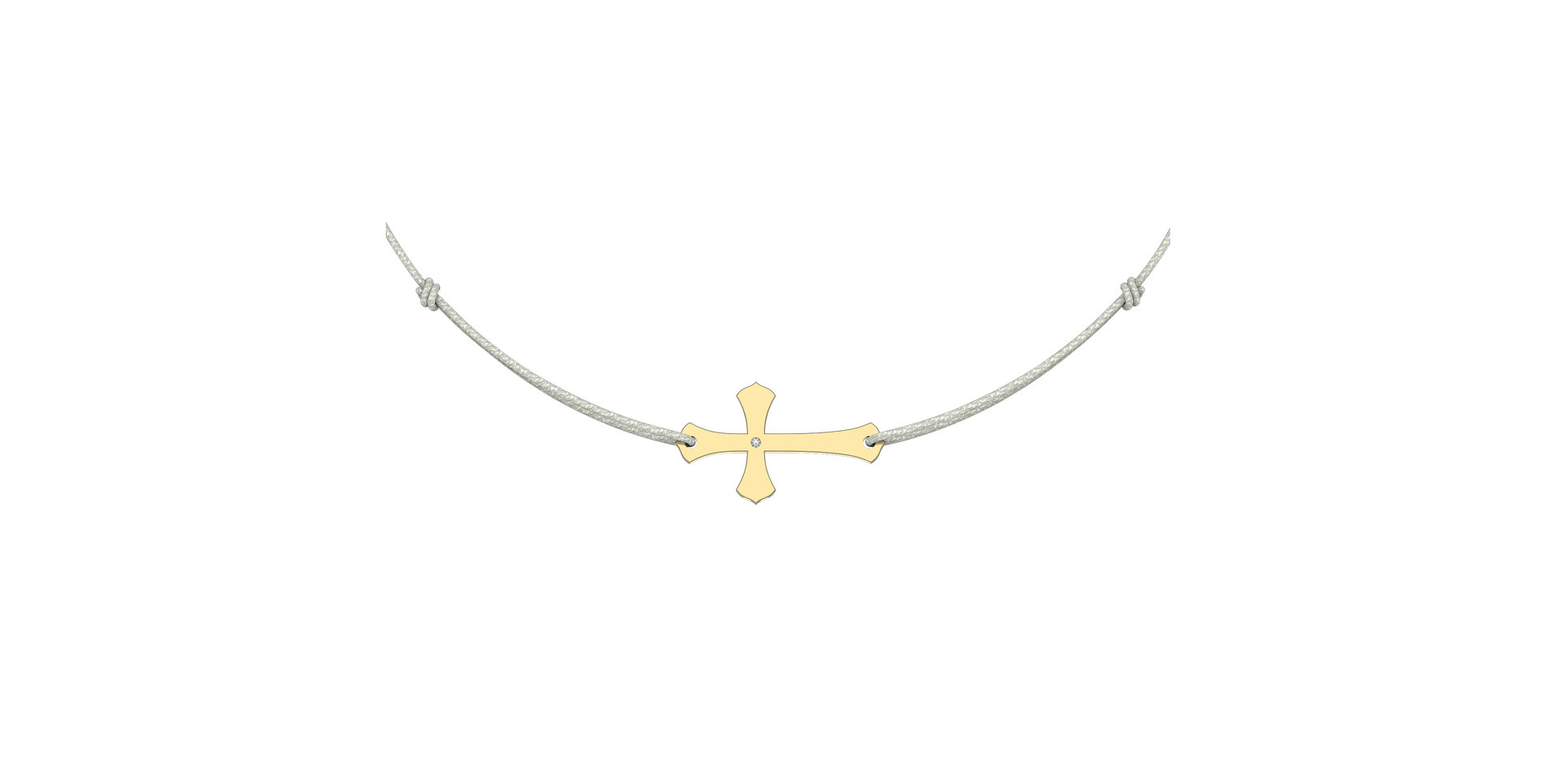 Diamantový náramek se šňůrkou Faith