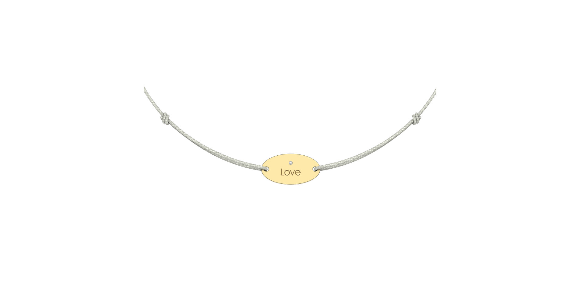 Diamantový náramek se šňůrkou Gold Stamp