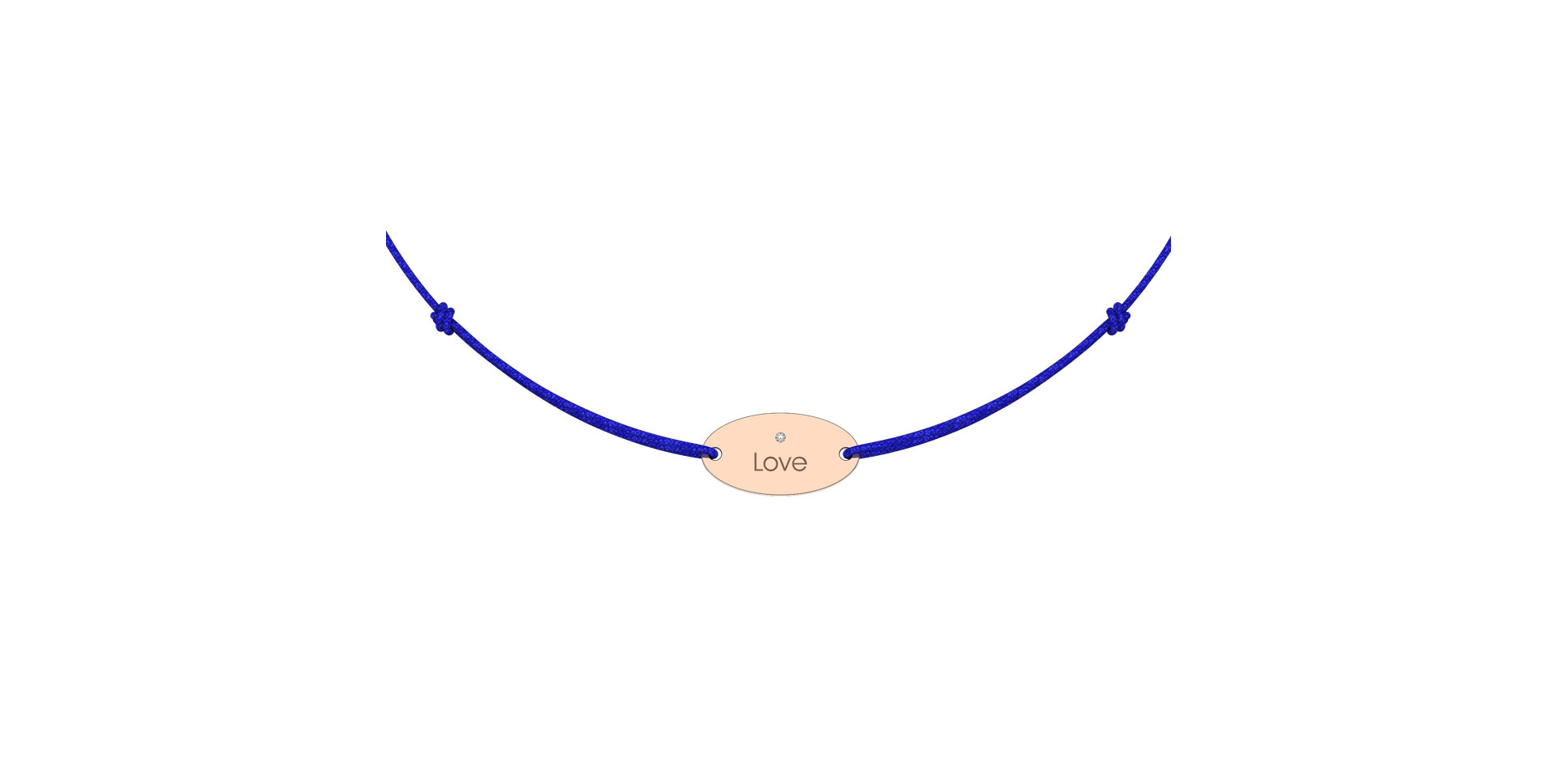 Diamantový náramek se šňůrkou Gold Stamp