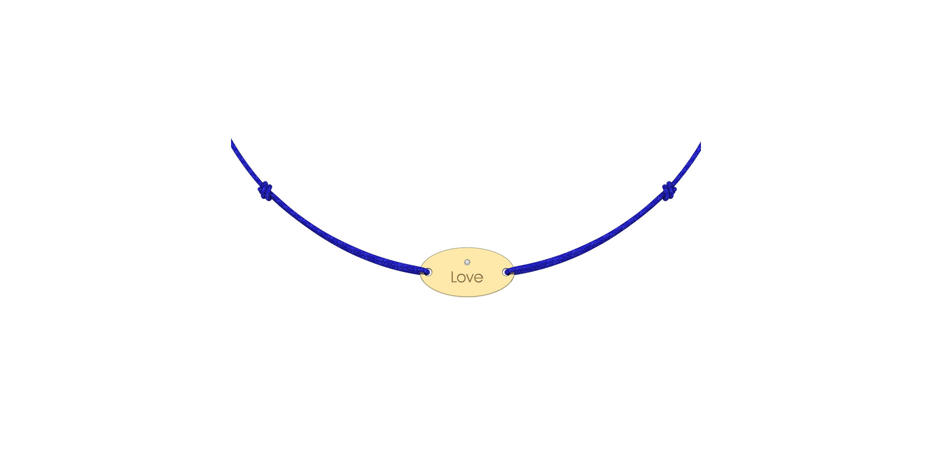 Diamantový náramek se šňůrkou Gold Stamp