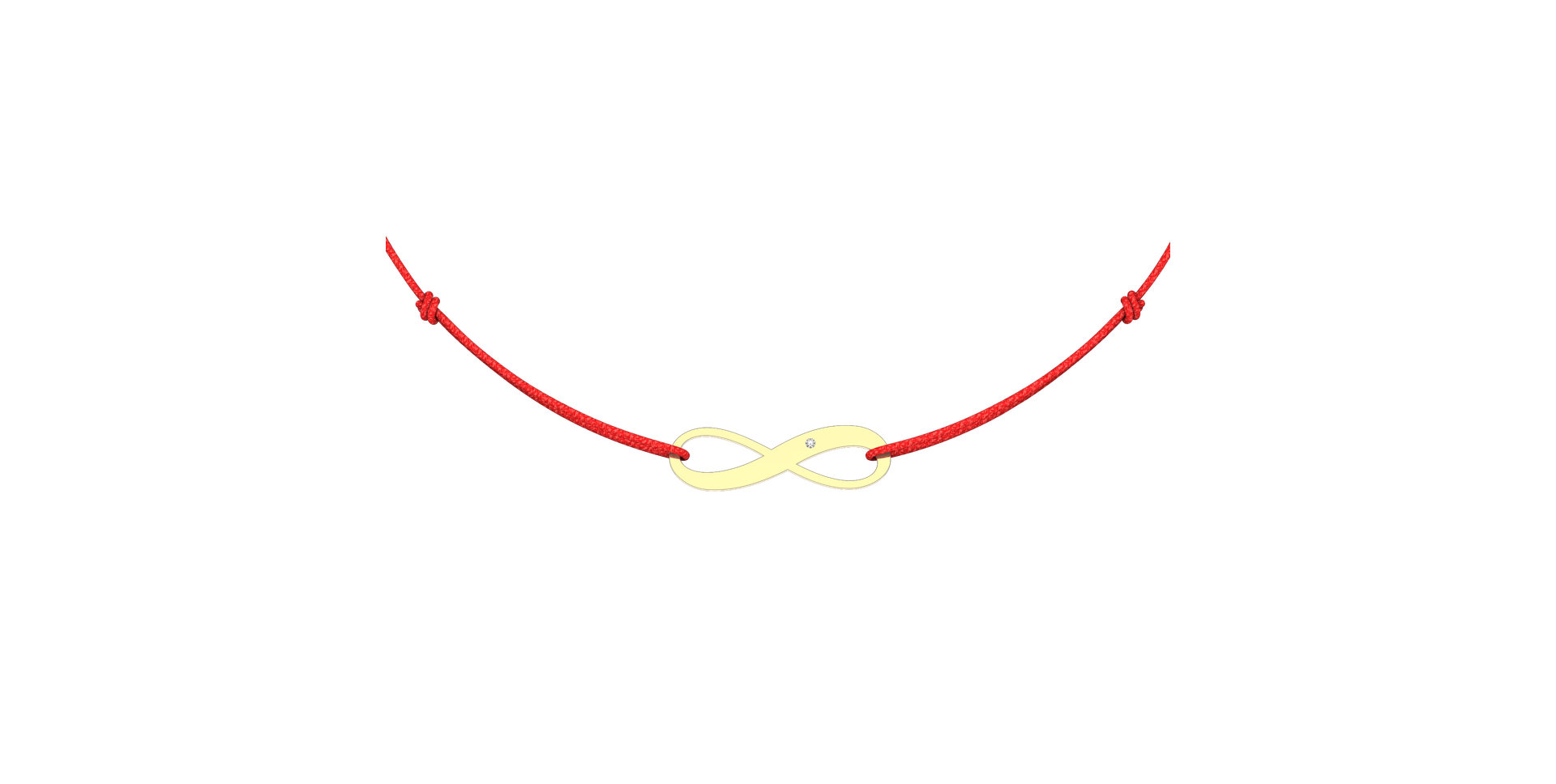 Diamantový náramek se šňůrkou Infinity