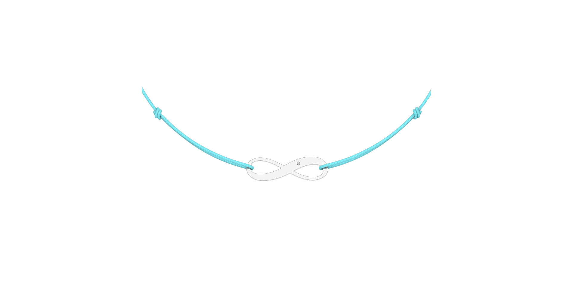 Diamantový náramek se šňůrkou Infinity