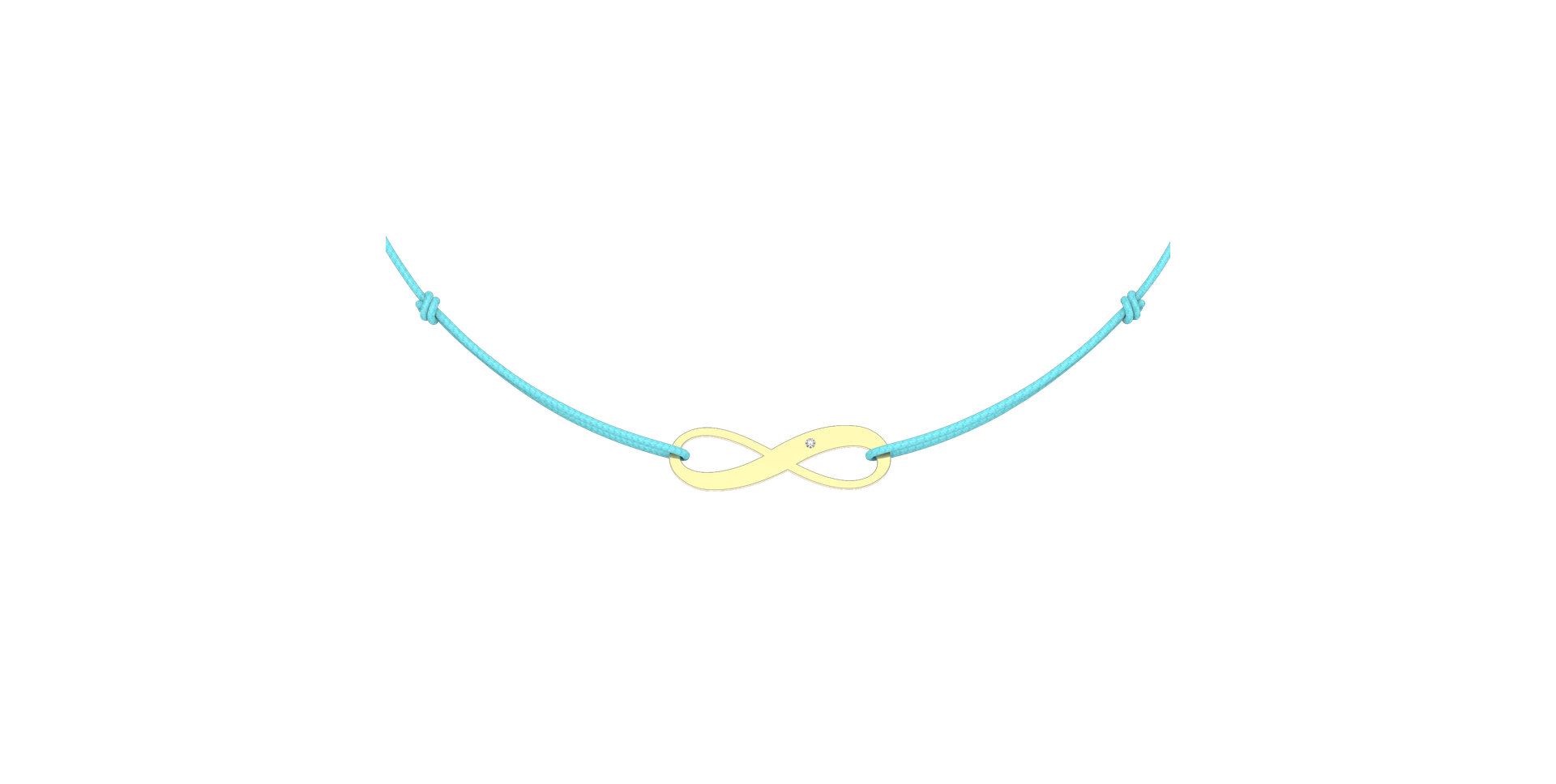 Diamantový náramek se šňůrkou Infinity