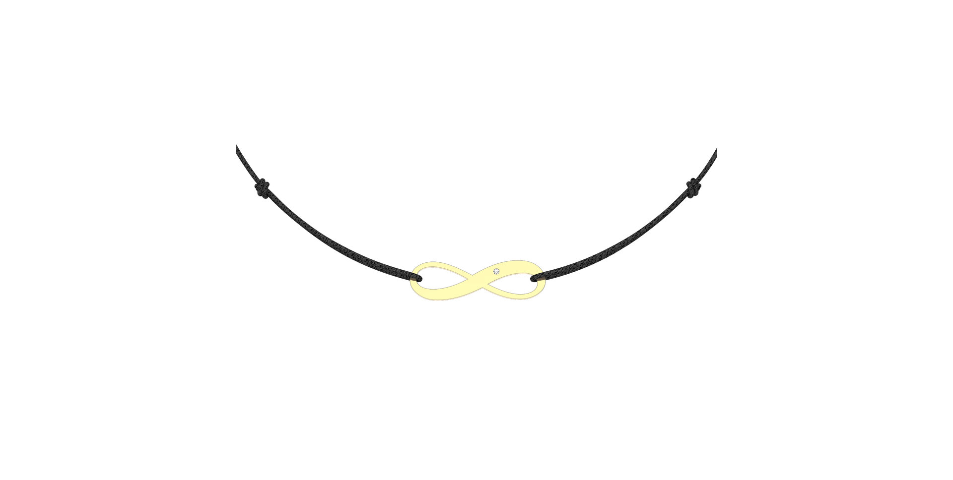 Diamantový náramek se šňůrkou Infinity