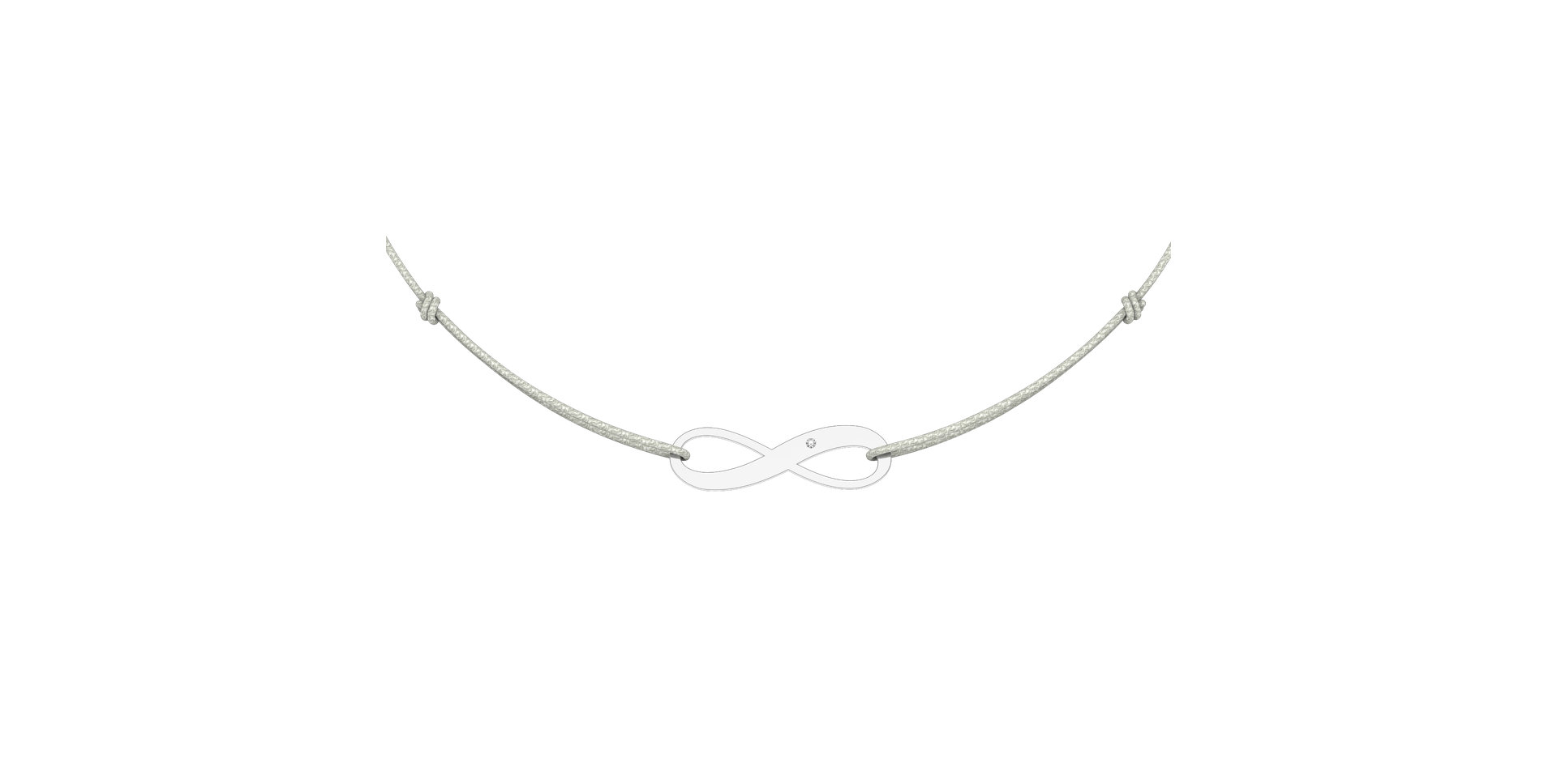 Diamantový náramek se šňůrkou Infinity