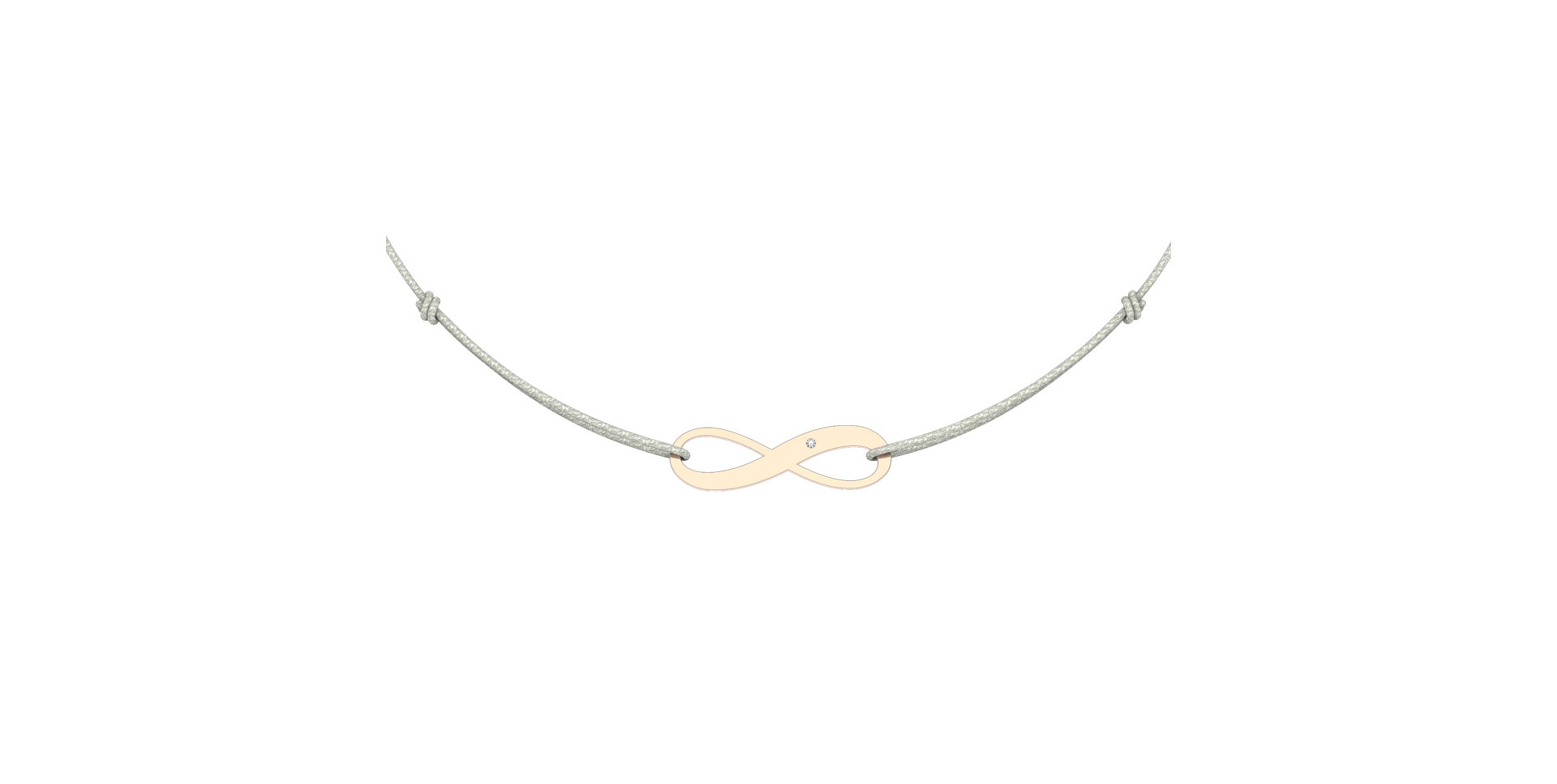 Diamantový náramek se šňůrkou Infinity